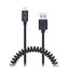 CONNECT IT Wirez Apple Lightning - USB spirálový flexibilní kabel, 1,2 m, černý