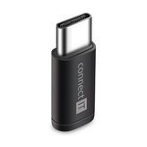 CONNECT IT Wirez adaptér USB-C -> Micro-USB, černý