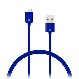 CONNECT IT Wirez COLORZ kabel micro USB - USB, 1m, modrý