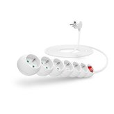 CONNECT IT prodlužovací kabel 230 V, 6 zásuvek, 5 m, s vypínačem (bílý)