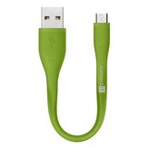 CONNECT IT Wirez Micro USB - USB pro power banky, zelený, 13 cm