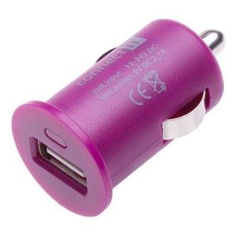 CONNECT IT InCarz COLORZ nabíječka do auta 1xUSB 2,1A, fialová