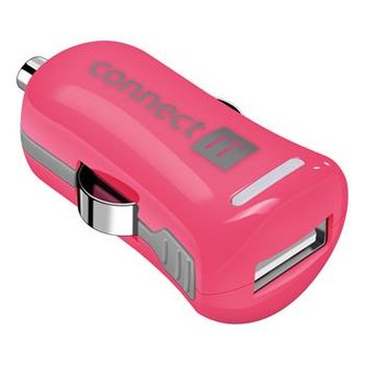 CONNECT IT InCarz COLORZ nabíječka do auta 1xUSB 2,1A, růžová (V2)