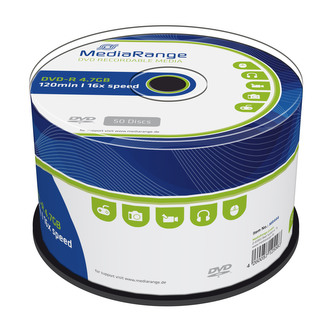MEDIARANGE DVD-R 4,7GB 16x spindl 50ks