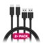 CONNECT IT Wirez USB-C (Type C) -> USB-A, USB 3.1 Gen 1, černý, 1 m (2 ks v balení)