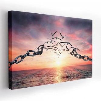 Obraz na plátně CHAIN 120x80 cm Mybesthome Obraz na plátně CHAIN 120x80 cm Mybesthome