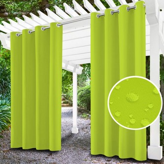 Venkovní zahradní závěs s kroužky MALIBU limonka 155x220 cm, (cena za 1 kus) MyBestHome