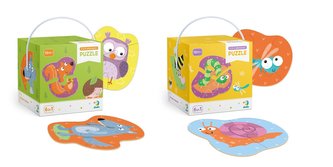 DODO Puzzle 2-3-4 dílků, balení 2 kusů Ovoce a zelenina a Domácí zvířátka, 18m+