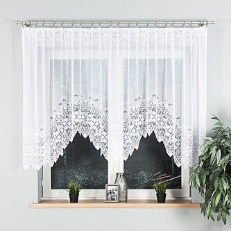 Dekorační oblouková krátká záclona NADIA 130 bílá 300x130 cm MyBestHome