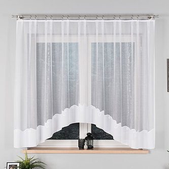 Dekorační oblouková krátká záclona KORNELIA 160 bílá 300x160 cm MyBestHome