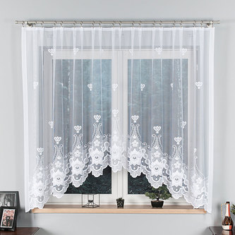 Dekorační oblouková krátká záclona MATYLDA bílá 310x160 cm MyBestHome