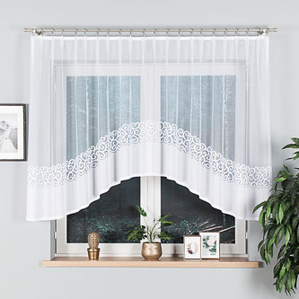 Dekorační oblouková krátká záclona DANIELA 130 bílá 300x130 cm MyBestHome
