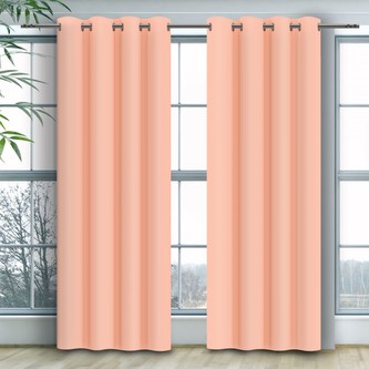 Dekorační závěs s kroužky COLOR 250 lososová 140x250 cm (cena za 1 kus) MyBestHome Dekorační závěs s kroužky COLOR 250 lososová 140x250 cm (cena za 1 kus) MyBestHome