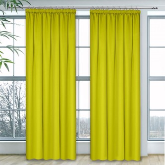 Dekorační závěs s řasící páskou LUCCA 250 limonka 140x250 cm (cena za 1 kus) MyBestHome Dekorační závěs s řasící páskou LUCCA 250 limonka 140x250 cm (cena za 1 kus) MyBestHome