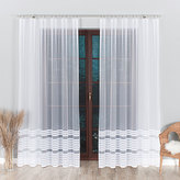 Dekorační vzorovaná záclona TOLA 200 bílá 200x250 cm (cena za 1 kus) MyBestHome