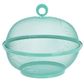 Dvojitý kovový kryt na potraviny zelený 25x19 cm