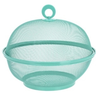 Dvojitý kovový kryt na potraviny zelený 25x19 cm