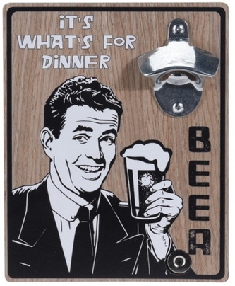 Otvírák lahví na zeď It's what's for dinner