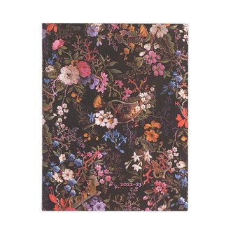 Paperblanks18-Monatskalender Flexi 2023 Floralia Ultra Vertikal. 01. Juli 2022 bis 31. Dezember 2023