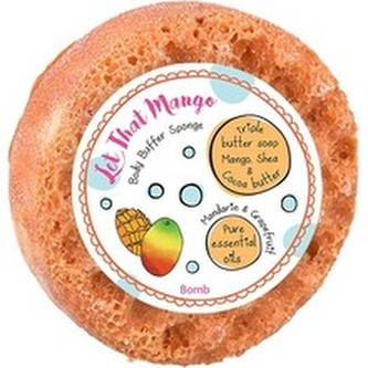 Bomb Cosmetics Sprchová masážní houba Let that Mango (Body Buffer) woman