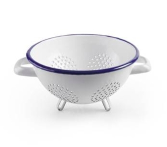 Cedník smalt ¤20cm mísa  bílý