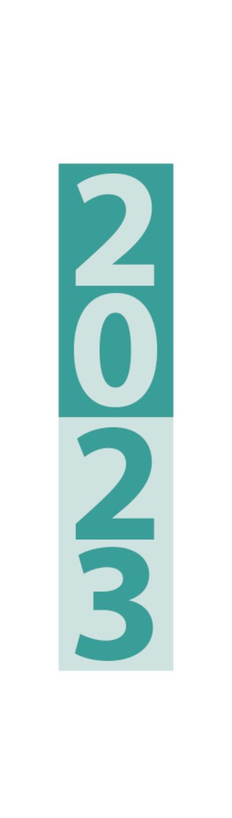 Streifenplaner Mini Türkis 2023