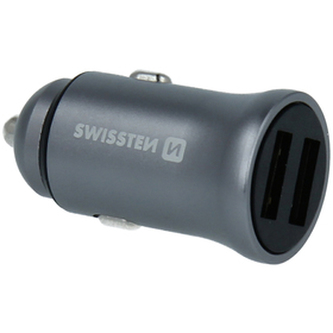 Nabíječka do auta SWISSTEN CL 2x USB 4,8A Metal