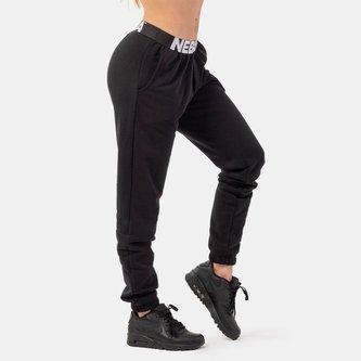 Dámské tepláky Iconic Mid-Waist Black - NEBBIA - Velikost: M
