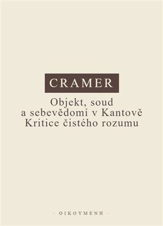 Objekt, soud a sebevědomí v Kantově Kritice čistého rozumu