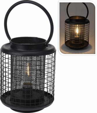 Lucerna stojící s LED žárovkou ocelová 18 cm