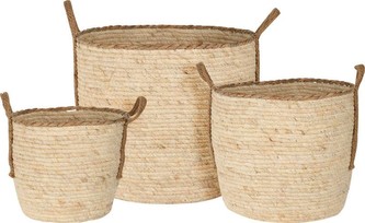 Obal na květináč sada 3 ks pletený BLANCO