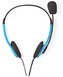 NEDIS headset CHST100BU/ drátová sluchátka + mikrofon/ 2x 3,5 mm jack/ kabel 2 m/ modrý