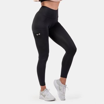 Dámské legíny Active High Waist Smart Pocket Black - NEBBIA - Velikost: S