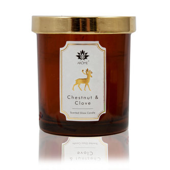 Arôme Svíčka 125 g, v barevném skle, s víčkem, Chestnut and Clove