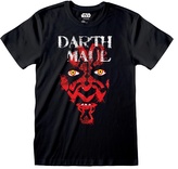 Pánské tričko Star Wars|Hvězdné války: Darth Maul Face (XL) černá bavlna