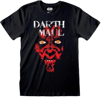 Pánské tričko Star Wars|Hvězdné války: Darth Maul Face (M) černá bavlna
