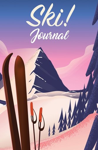 Ski Journal: 120-page Blank, Lined Writing Journal for Skiers- Makes a Great Gift for Anyone Into Skiing (5.25 x 8 Inches / Pink