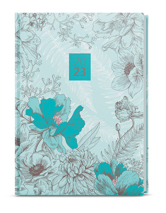 Týdenní diář Oscar Lamino A5 Světle modrý