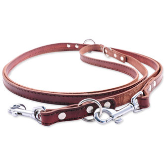 Vodítko TAMER kožené přepínací 1,4 / 250 cm hnědé