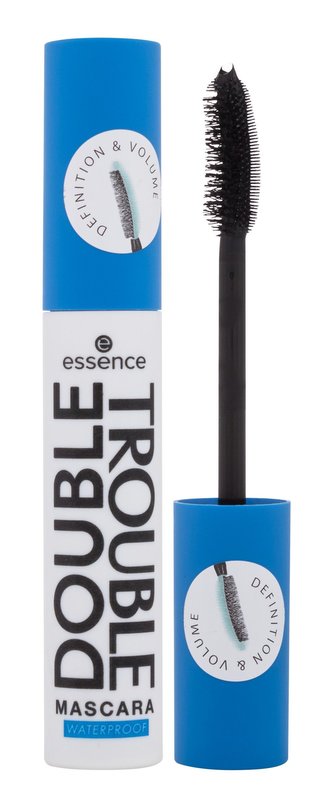 Essence Double Trouble Řasenka 12 ml Black Waterproof pro ženy