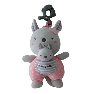 Edukační hrající plyšová hračka s klipem Baby Mix klokan