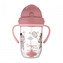 canpol babies Nevylévací hrneček se slámkou a závažím 270ml BONJOUR PARIS růžový