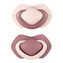 C - Canpol babies set symetrických silikonových dudlíků 18m+ PURE COLOR růžový