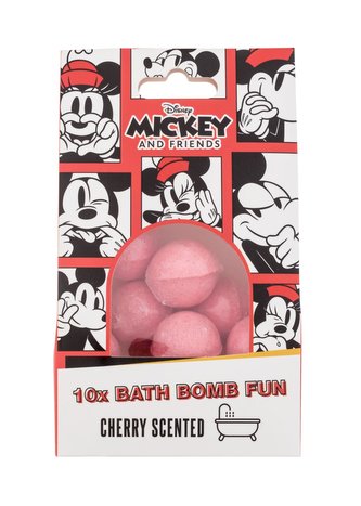 Disney Mickey And Friends Bomba do koupele Bath Bomb Fun 10x10 g Cherry Scented pro děti