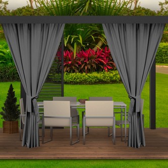 Venkovní zahradní závěs s tunýlkem MIAMI tmavě šedá 155x240 cm (cena za 1 kus) MyBestHome Venkovní zahradní závěs s tunýlkem MIAMI tmavě šedá 155x240 cm (cena za 1 kus) MyBestHome