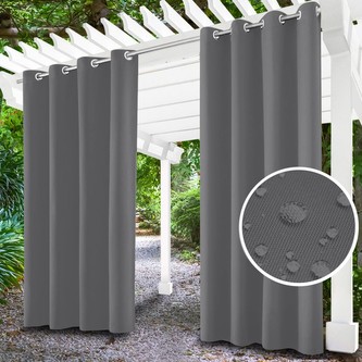 Venkovní zahradní závěs s kroužky MALIBU šedá 155x220 cm, (cena za 1 kus) MyBestHome Venkovní zahradní závěs s kroužky MALIBU šedá 155x220 cm, (cena za 1 kus) MyBestHome