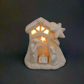 Svatá rodinka bílá LED střední