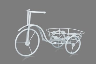 Tříkolka kov bílá menší