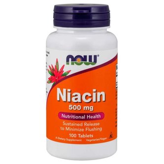 Niacin 500 mg - NOW Foods - 100 tab.