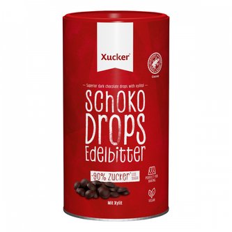 Dark Chocolate Drops - Xucker - hořká čokoláda - 200 g Dark Chocolate Drops - Xucker - hořká čokoláda - 200 g